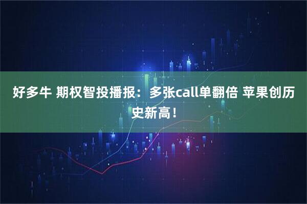 好多牛 期权智投播报:多张call单翻倍 苹果创历史新高!